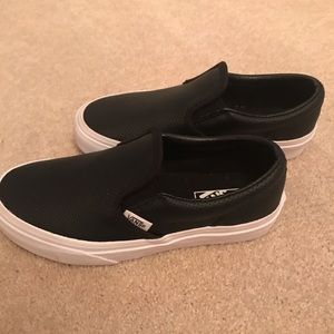 LIKE NEW Vans black slip on. Like new